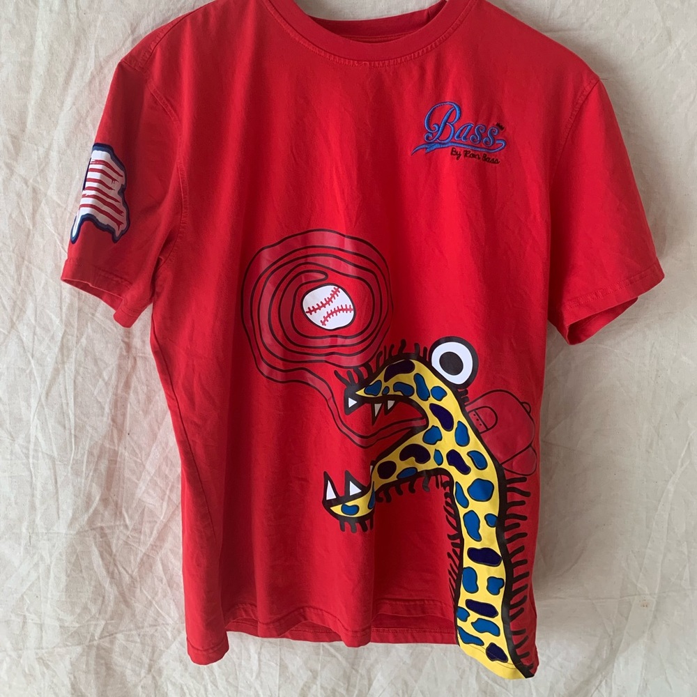 Men vintage “Bass” by Ron Bass T-shirt size L